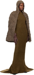 Rick Owens Brown Porterville Short Gloves