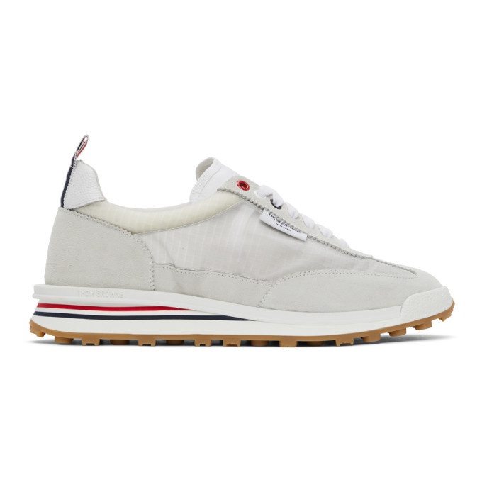 Photo: Thom Browne White Ripstop Tech Runner Sneakers