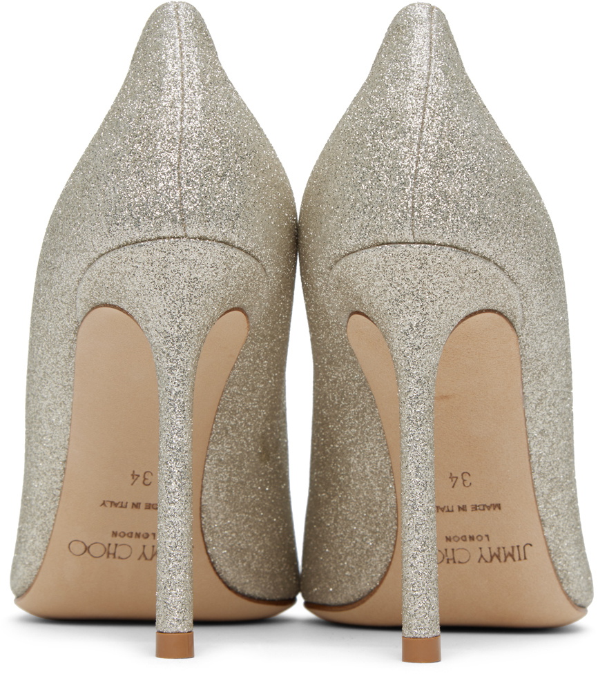 Jimmy Choo Silver Romy 100 Heels Jimmy Choo