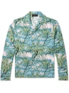 AMIRI - Camp-Collar Floral-Print Silk-Twill Shirt - Blue