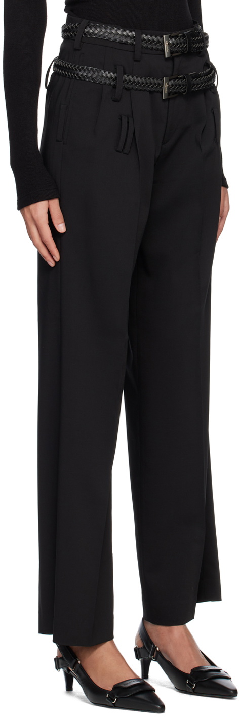 lesugiatelier Black Belted Trousers