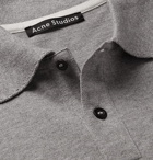 Acne Studios - Elton Mélange Cotton-Piqué Polo Shirt - Men - Gray
