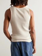 mfpen - Two-Pack Ribbed Organic Cotton Tank Tops - White