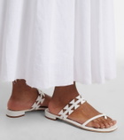 Manolo Blahnik Maura leather thong sandals