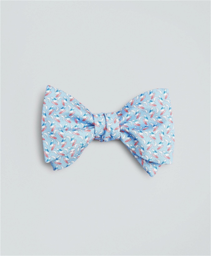 Photo: Brooks Brothers Men's Sail and Dolphin Bow Tie | Light Blue