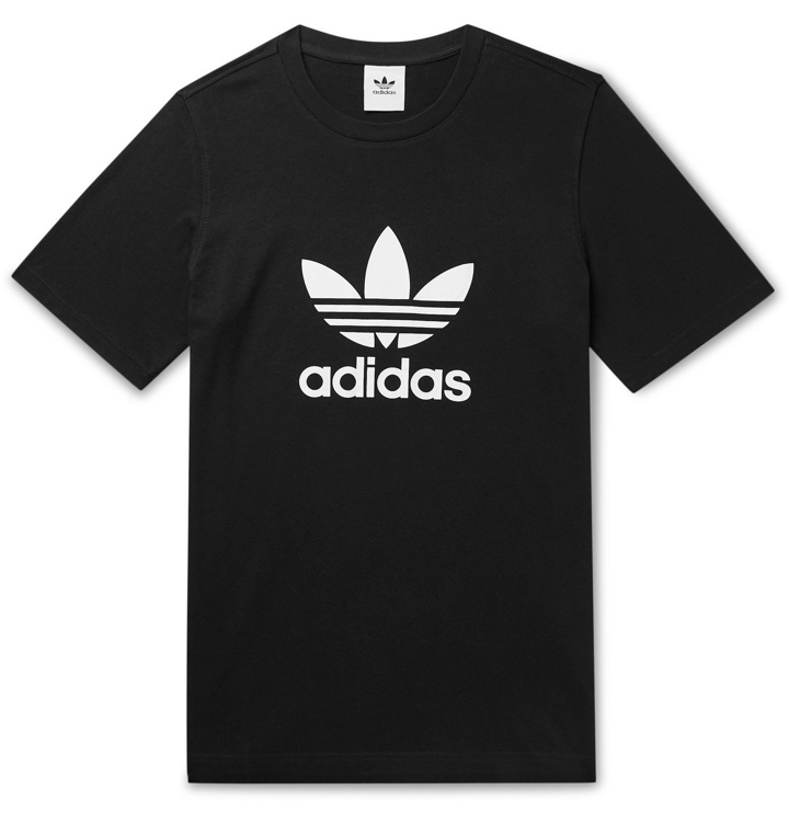 Photo: ADIDAS ORIGINALS - Logo-Print Cotton-Jersey T-Shirt - Black