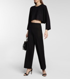 Alaïa Cropped cashmere and silk sweater