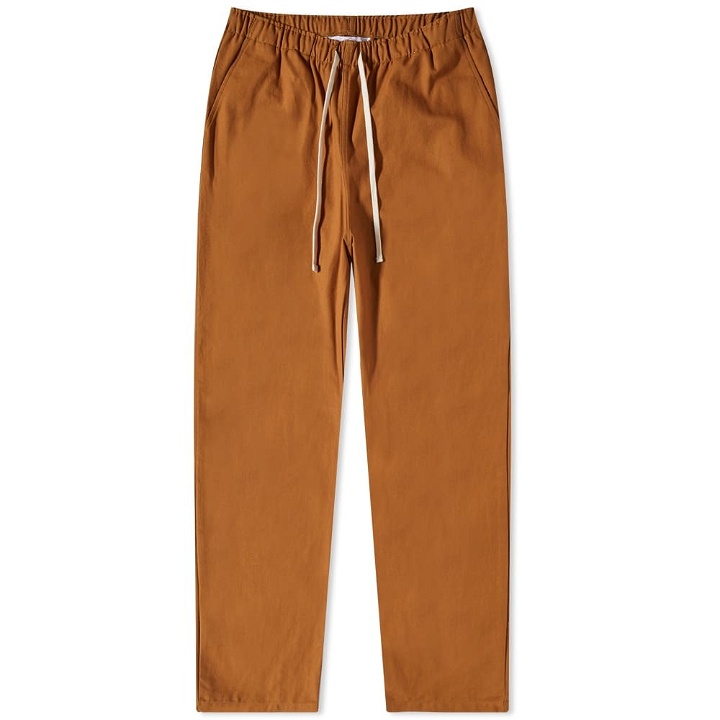 Photo: Battenwear Men's Active Lazy Pant in Caramel Duck Canvas