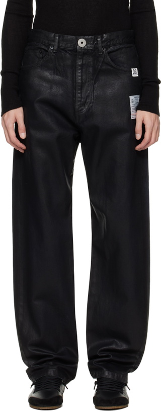 Photo: Maison MIHARA YASUHIRO Black & Blue Front Coated Denim Jeans