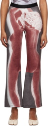 ELLISS Red & Gray 'The Lady In Red' Trousers
