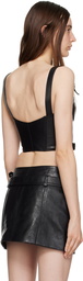 Versace Black Biker Leather Bra