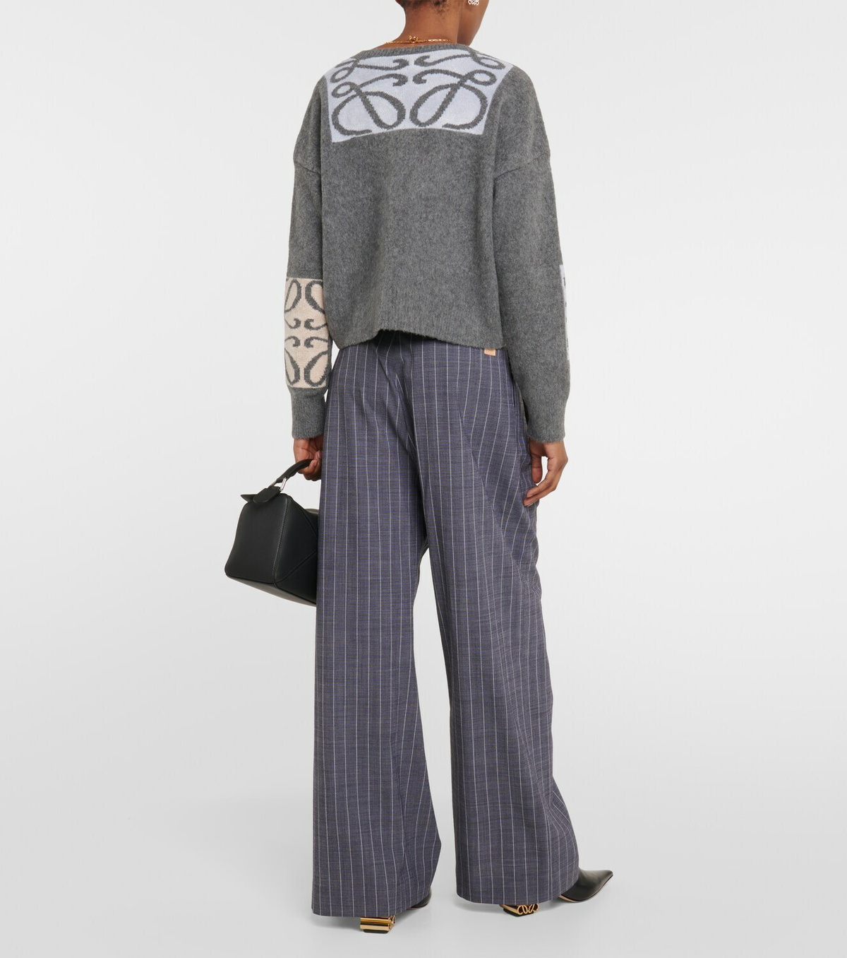 Loewe Anagram cropped wool sweater