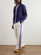 Needles - Straight-Leg Webbing-Trimmed Tech-Jersey Track Pants - White