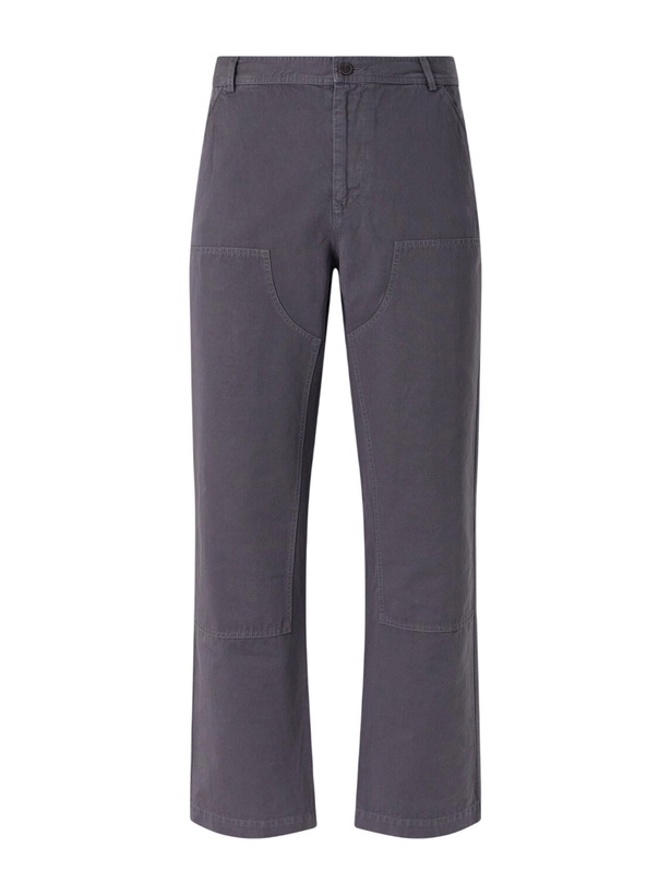 Photo: Mr P. - Straight-Leg Cotton and Linen-Blend Trousers - Gray