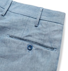 Incotex - Linen-Chambray Bermuda Shorts - Blue