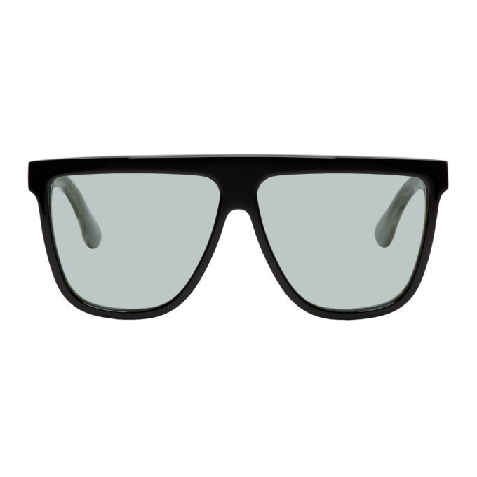Photo: Gucci Black Square Guillotchet Sunglasses