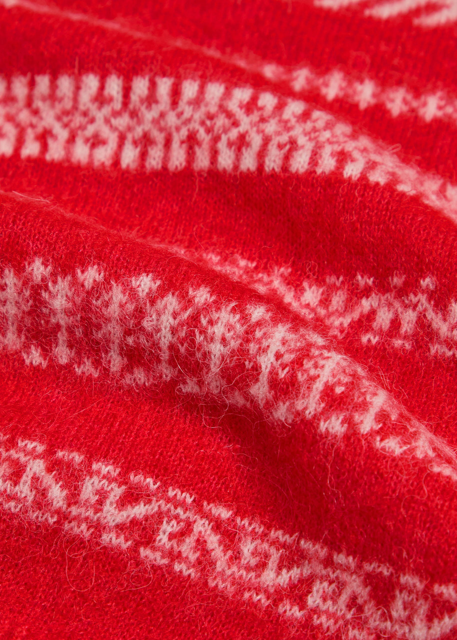 Isabel Marant étoile Amity Fair Isle Brushed Alpaca-blend Jumper Red