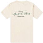 Sporty & Rich Script T-Shirt in Cream/Forest Green