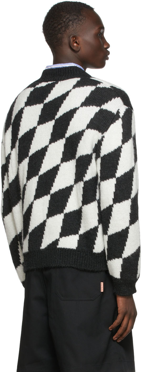 Thames MMXX Black & White Argyle Savoy Sweater