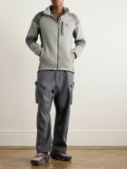 66 North - Tindur Logo-Appliquéd Jersey-Panelled Fleece Jacket - Gray