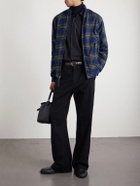 Golden Bear - Raleigh Checked Cotton Bomber Jacket - Blue