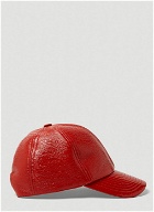 Logo Patch Vinyl Baseball Cap in Red