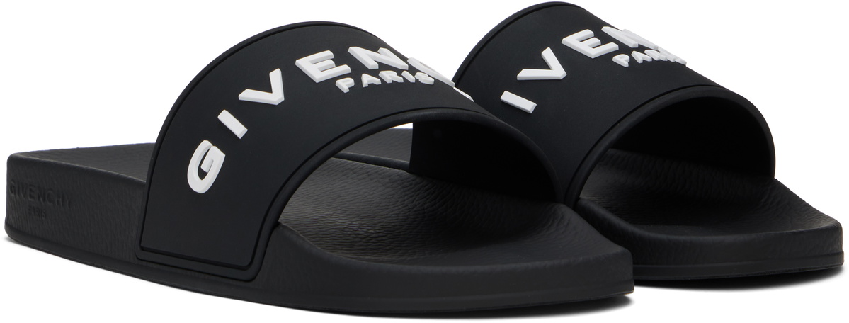 Givenchy Black Rubber Pool Slides