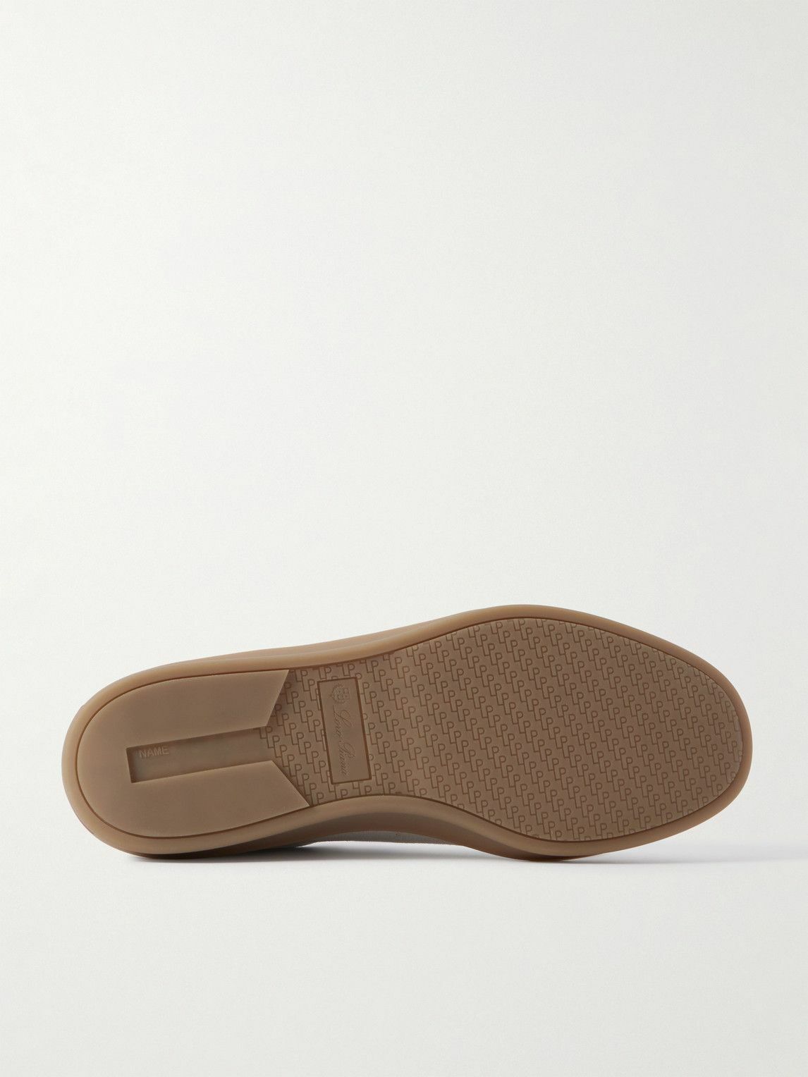 Loro Piana - Tennis Walk Leather-Trimmed Suede Sneakers - Gray
