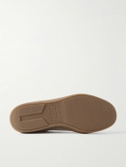 Loro Piana - Tennis Walk Leather-Trimmed Suede Sneakers - Gray