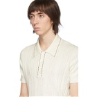 Wales Bonner Off-White Textured Knit Polo