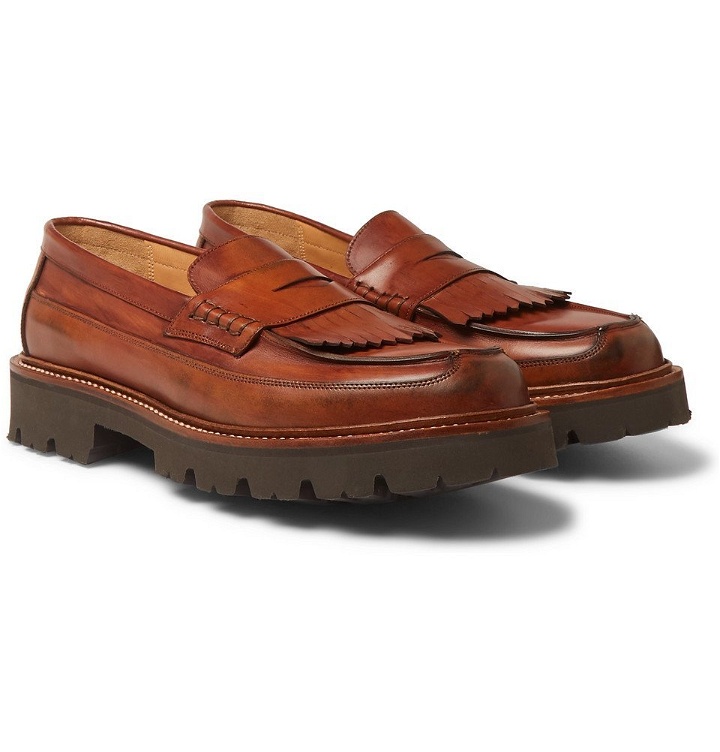 Photo: Grenson - Leather Kiltie Loafers - Brown