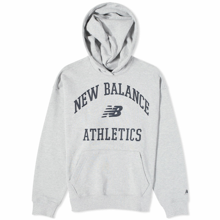 Photo: New Balance Women's Athletics Varsity Oversized Fleece Hoodie in Athletic Grey