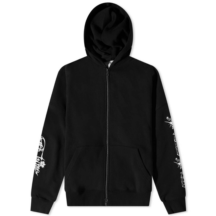 Photo: Jungles Jungles Men's No Time to Hate Embroidered Hoody in Black