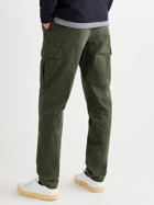 ASPESI - Tapered Garment-Dyed Cotton-Gabardine Cargo Trousers - Green - IT 52