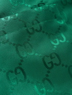 GUCCI - Oversized Camp-Collar Logo-Jacquard Nylon Shirt - Green