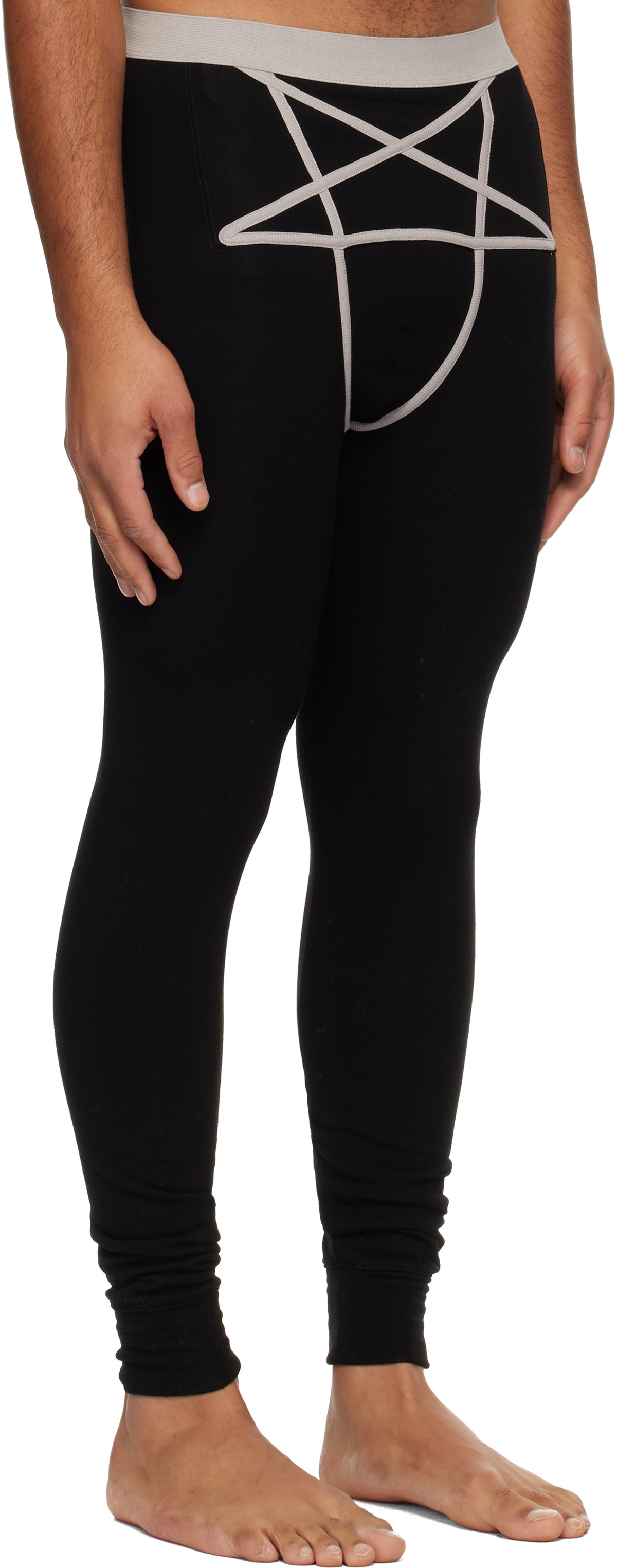 Rick Owens Black Concordians Thermal Leggings