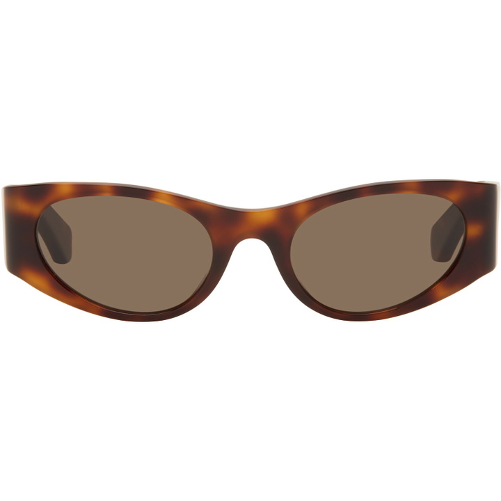 Photo: LOEWE Brown Flash Small Cateye Sunglasses