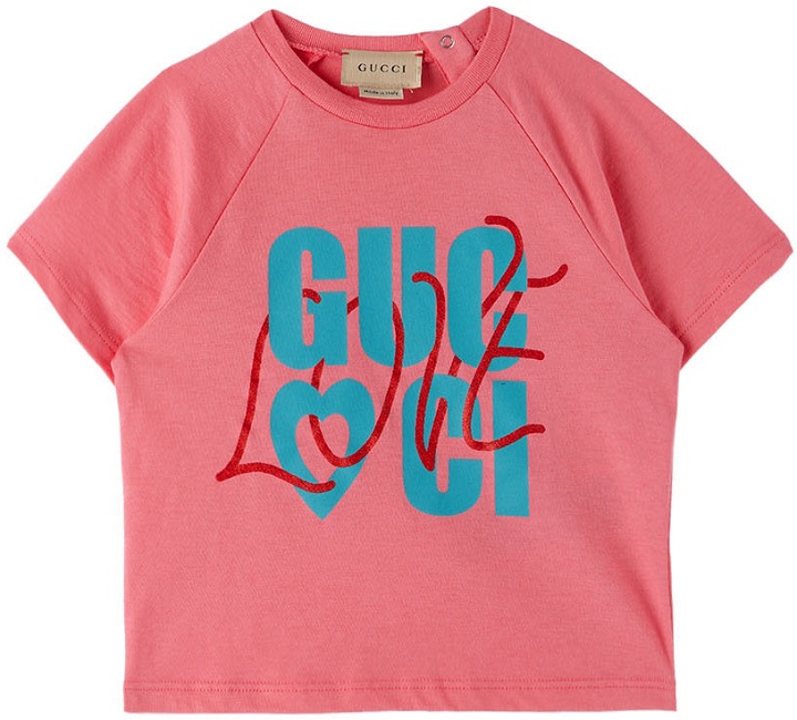 Photo: Gucci Baby Pink Logo T-Shirt