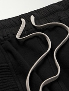 DRKSHDW by Rick Owens - Luxor Creatch Garment-Dyed Cotton-Jersey Drawstring Cargo Shorts - Black