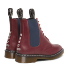 Neighborhood - Dr. Martens Filth and Fury Printed Leather Boots - Men - Burgundy