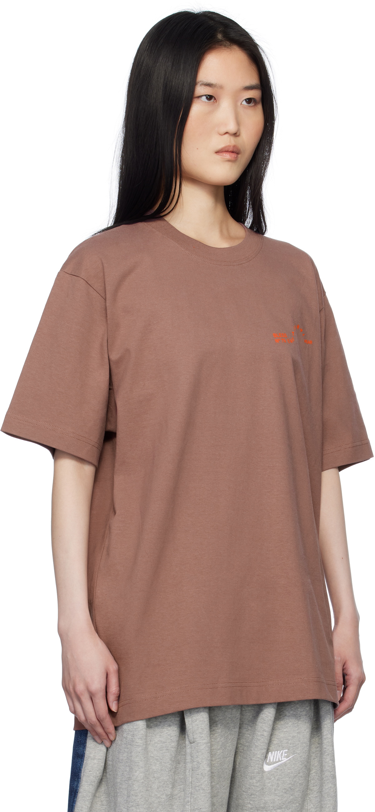 Bless SSENSE Exclusive Brown Multicollection V T-Shirt