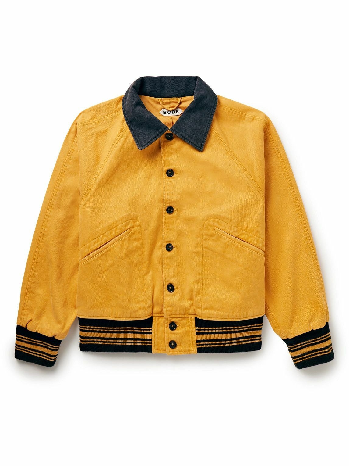 Photo: BODE - Banbury Cotton-Twill Bomber Jacket - Yellow