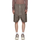 Rick Owens Gray Tower Heizer Cargo Shorts
