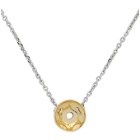 Avgvst Jewelry Silver and Gold Sequin Pendant Necklace