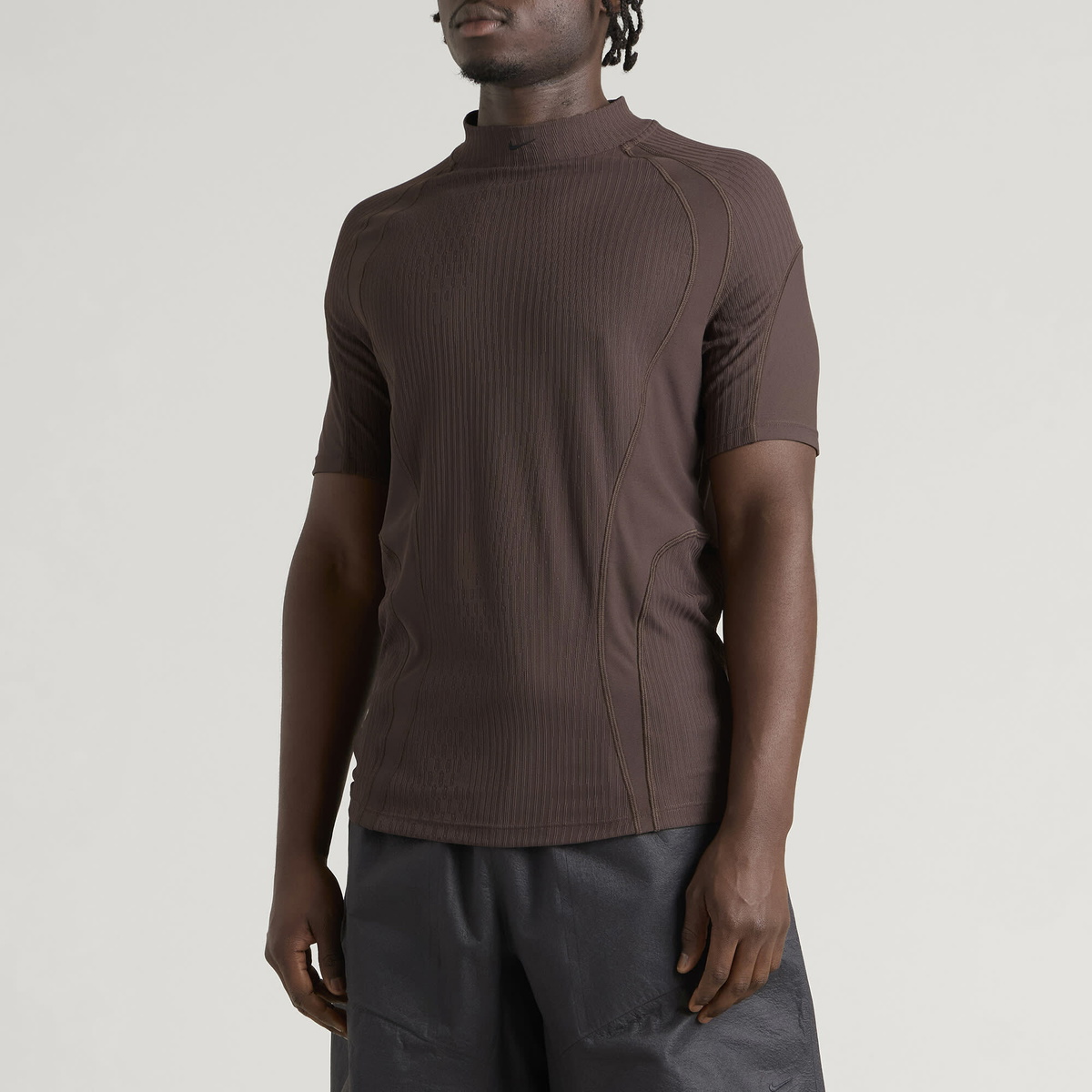 Nike Men's Tech Pro T-Shirt in Baroque Brown/Black