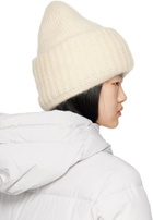 Teurn Studios SSENSE Exclusive Off-White Ribbed Beanie