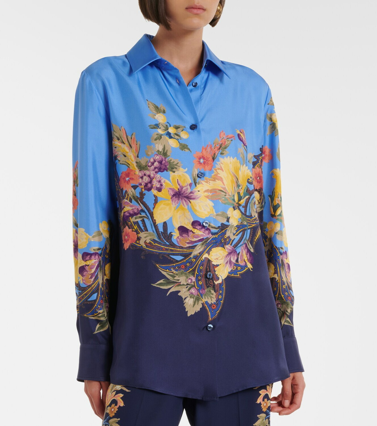 Etro Floral silk shirt