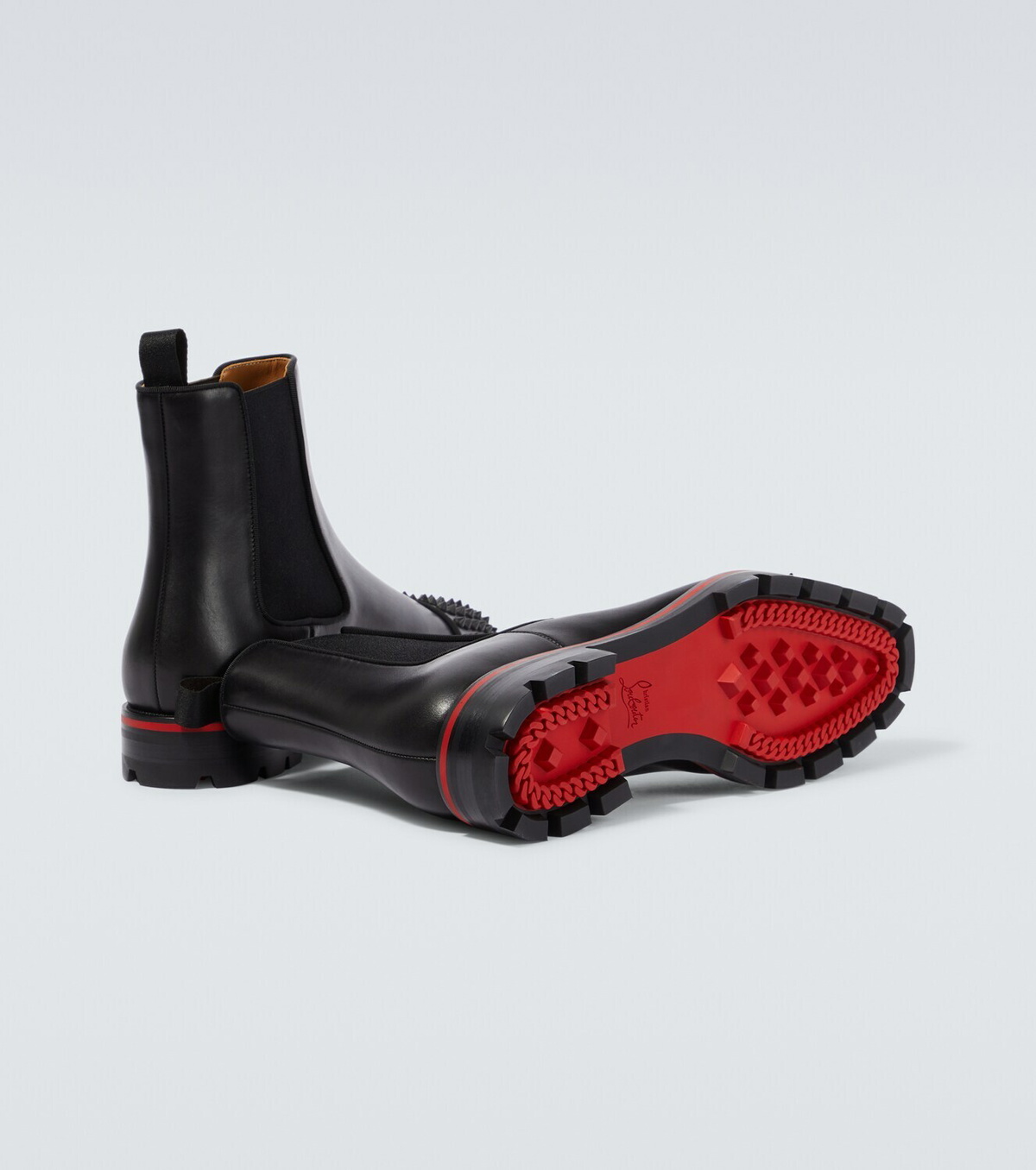 Christian Louboutin Melon Spikes leather Chelsea boots