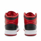 Air Jordan Men's 1 Mid BG Sneakers in Black/Fire Red