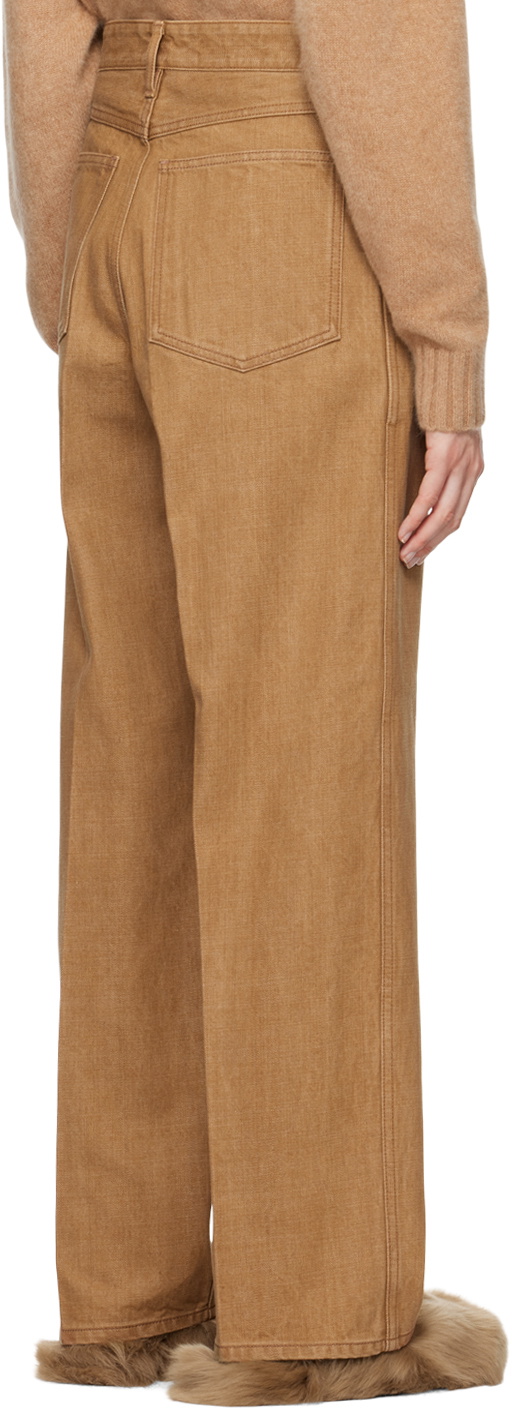 Carven Tan 5-Pocket Trousers